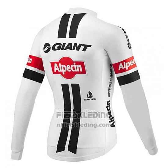 2016 Fietskleding Giant Alpecin Zwart en Wit Lange Mouwen en Koersbroek